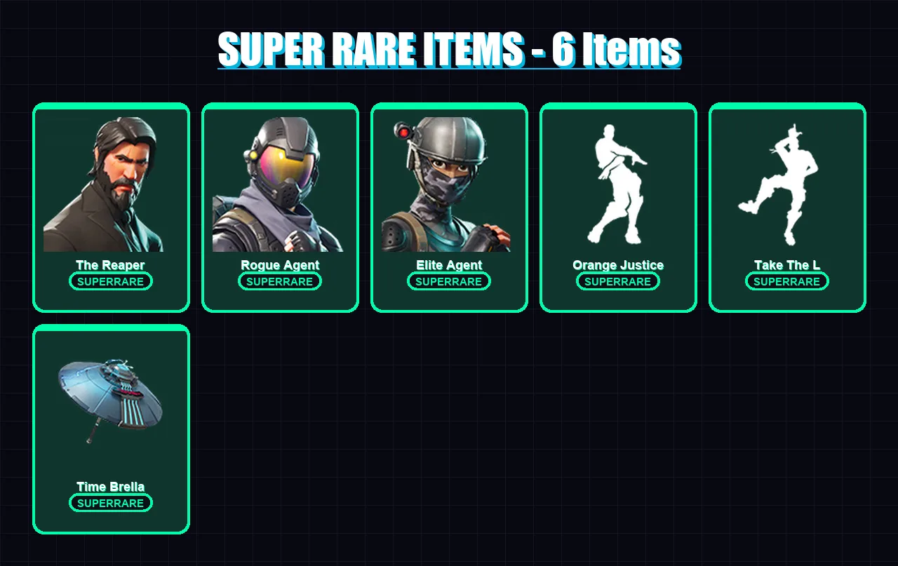 [PS4/PS5/XBOX/PC] | The Reaper | Rogue Agent | Elite Agent | Carbide | Omega | 21 skin | 24 pickaxe | 32 emote | 31 glider | Lv476
