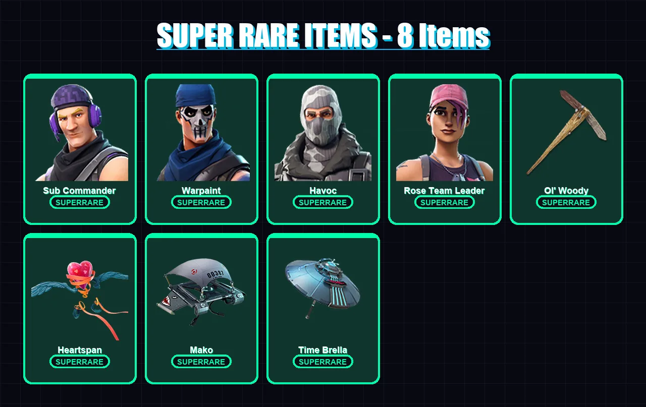 [PC/XBOX/PSN] | Sub Commander | Warpaint | Havoc | Rose Team Leader | The Origin | 53 skin | 79 pickaxe | 69 emote | 73 glider | Lv908 — Fortnite account