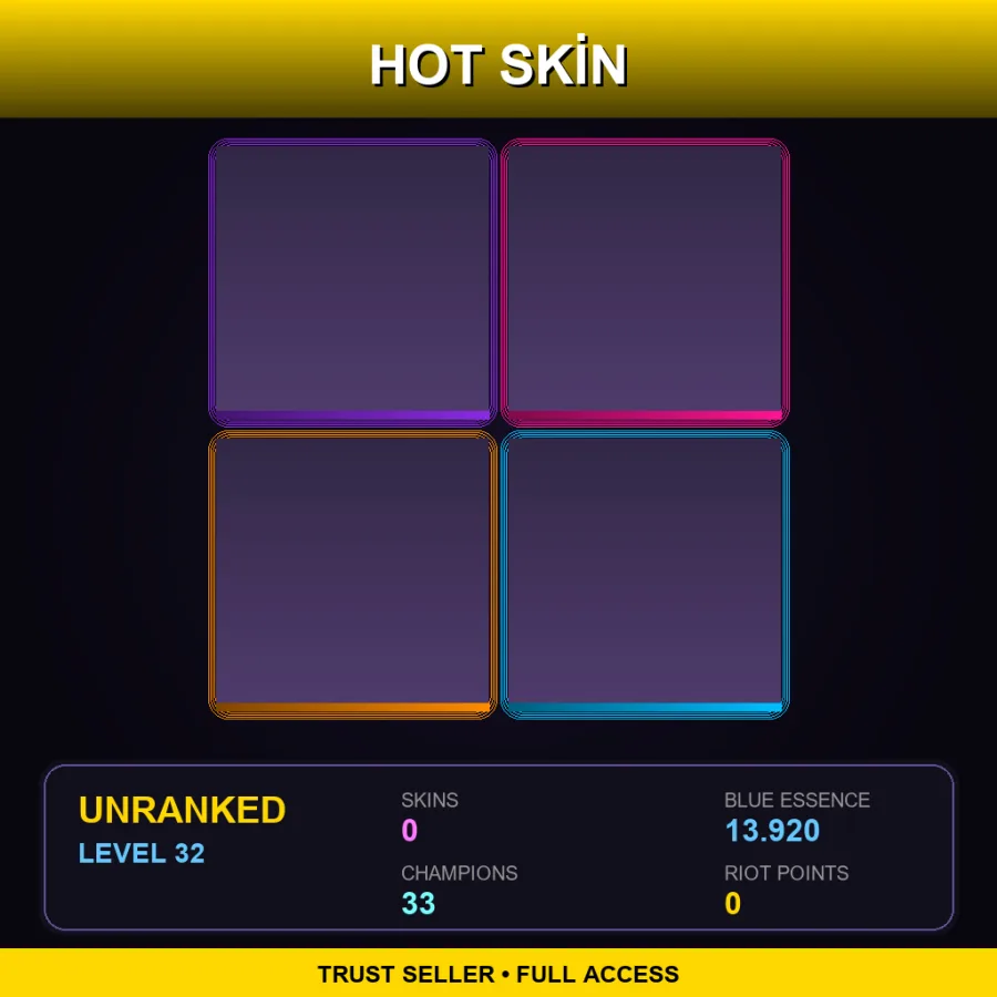 NA | Lv32 | Unranked | 0 Skin | 33 Champ