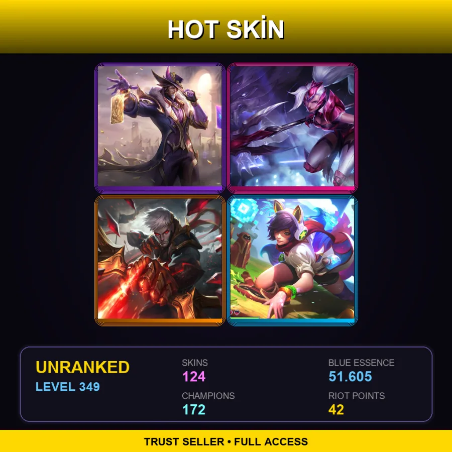 SG | Lv349 | Unranked | 124 Skin | 172 Champ — Pentakill Olaf