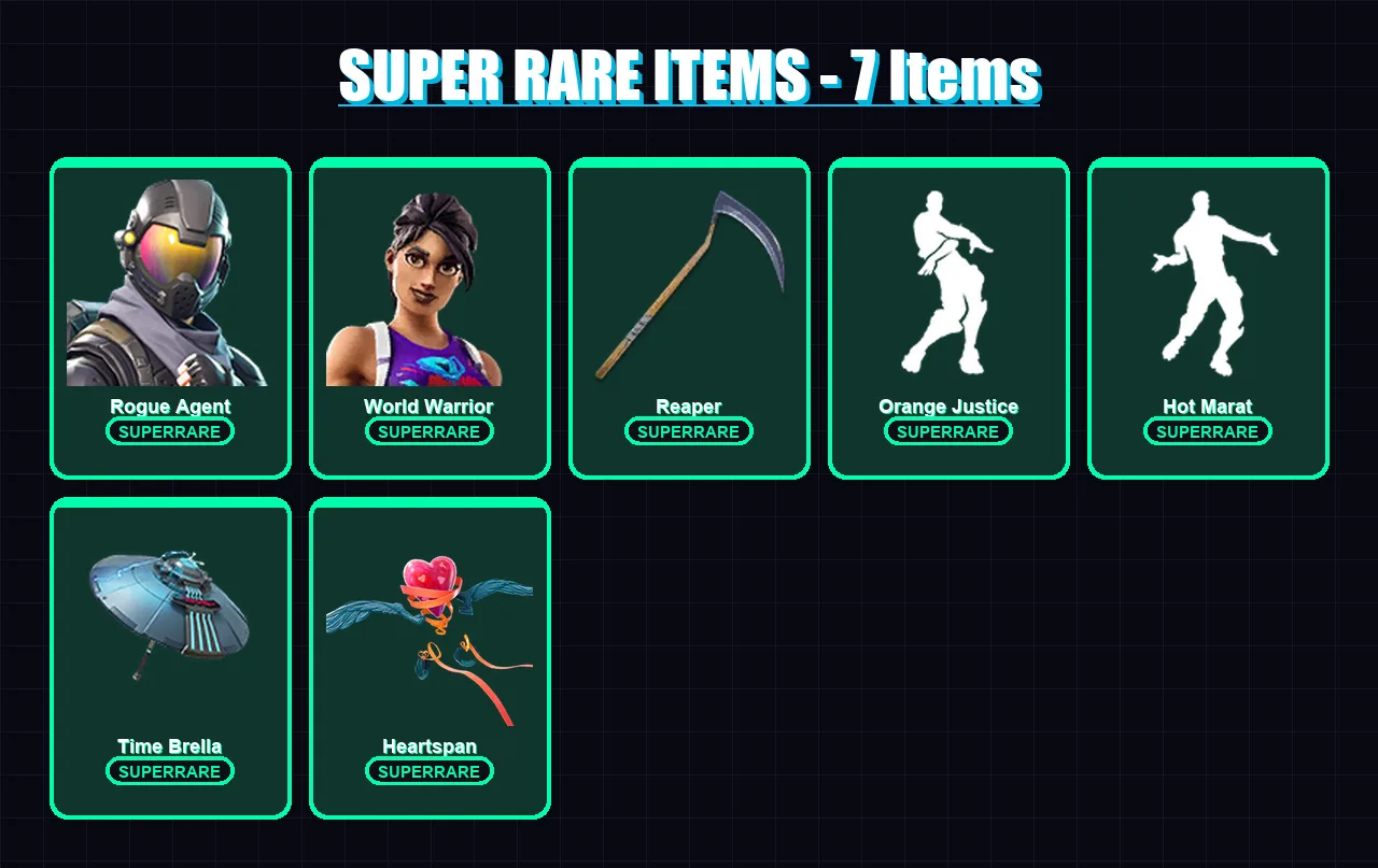 [PC/XBOX/PSN] | Rogue Agent | World Warrior | Rox | Zenith | Frozen Raven | 118 skin | 132 pickaxe | 110 emote | 128 glider | Lv1819