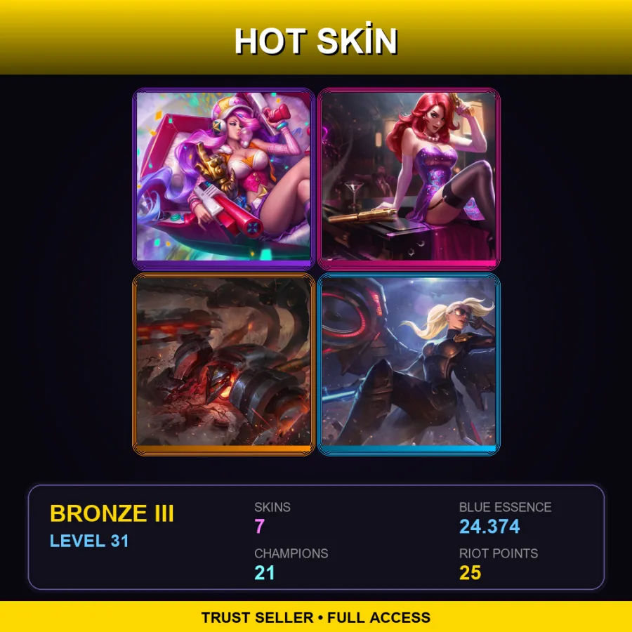 NA | Lv31 | Bronze III | 7 Skin | 21 Champ
