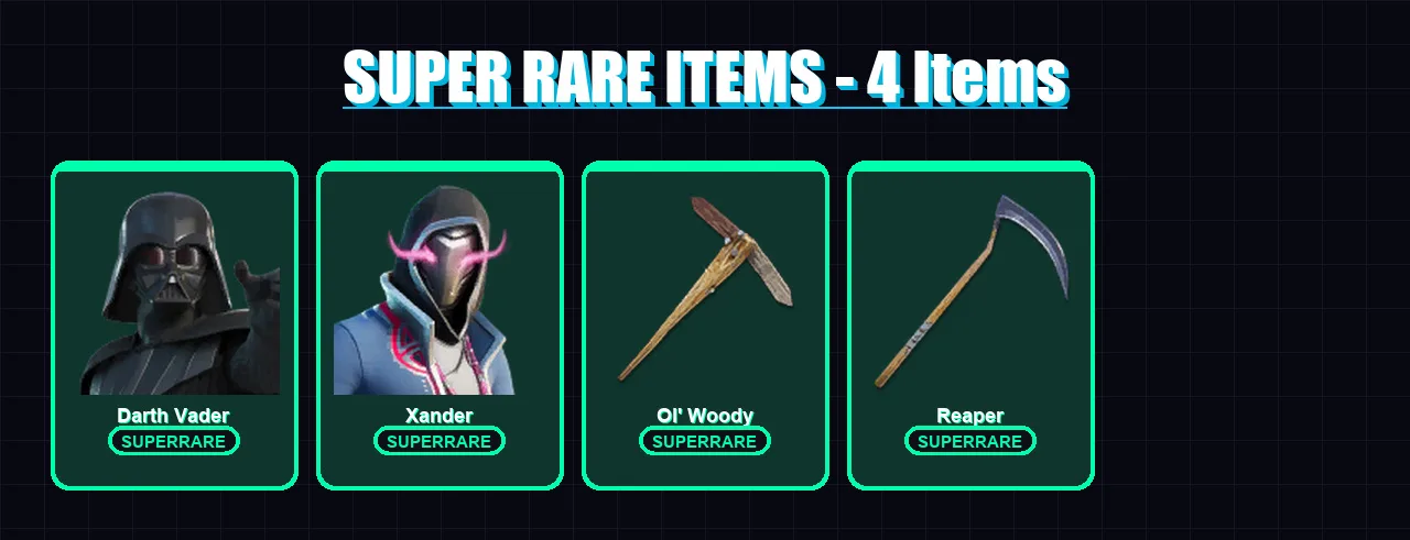 [PC/XBOX] | Darth Vader | Xander | Malik | Kymera | Ronin | 68 skin | 73 pickaxe | 42 emote | 60 glider | Lv870