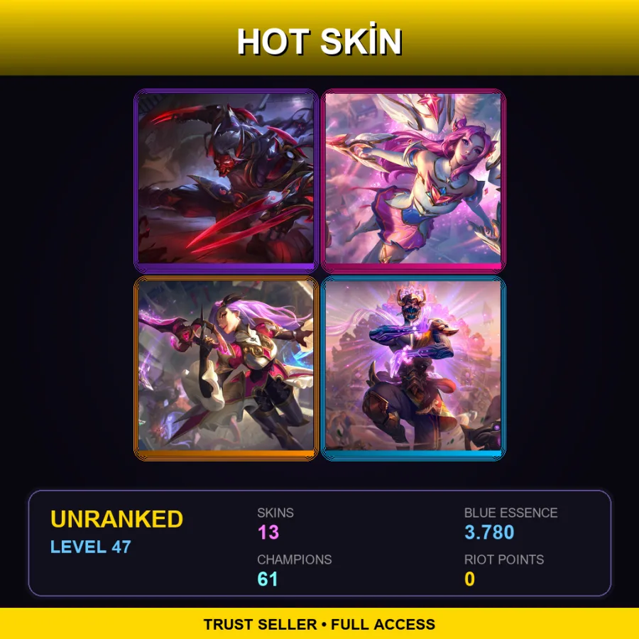 LAS | Lv47 | Unranked | 13 Skin | 61 Champ