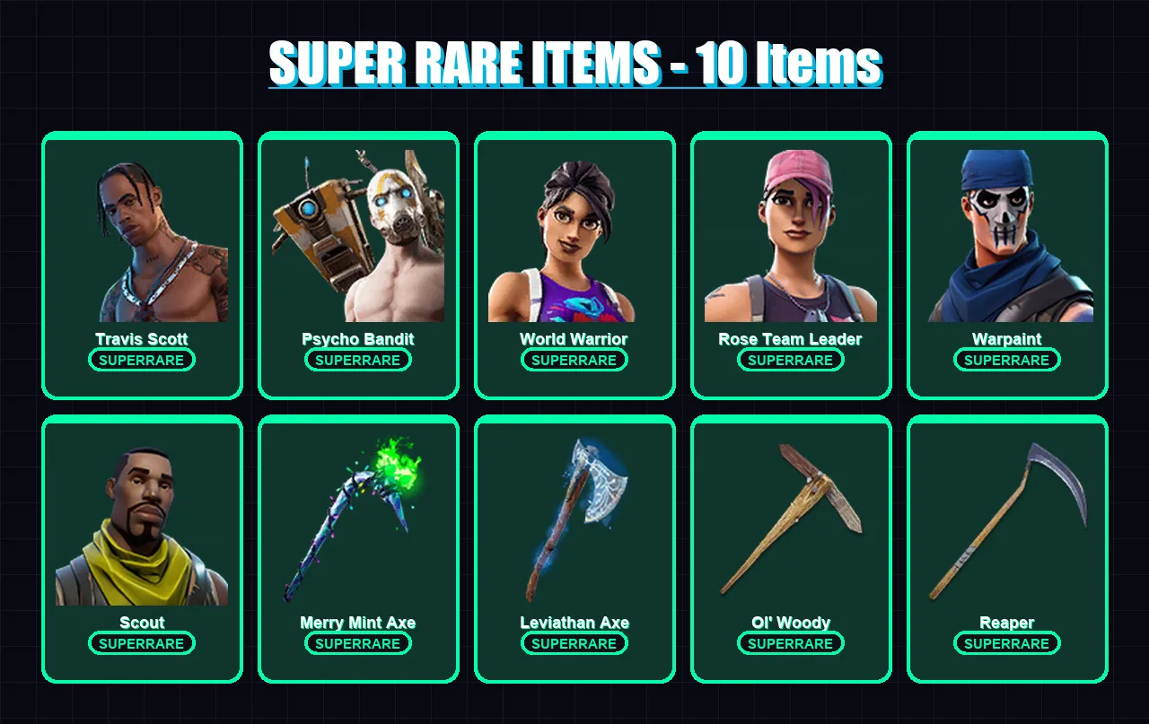 [PC/XBOX/PSN] | Travis Scott | Psycho Bandit | World Warrior | Lara Croft | Rose Team Leader | 103 skin | 100 pickaxe | 93 emote | 86 glider | Lv120