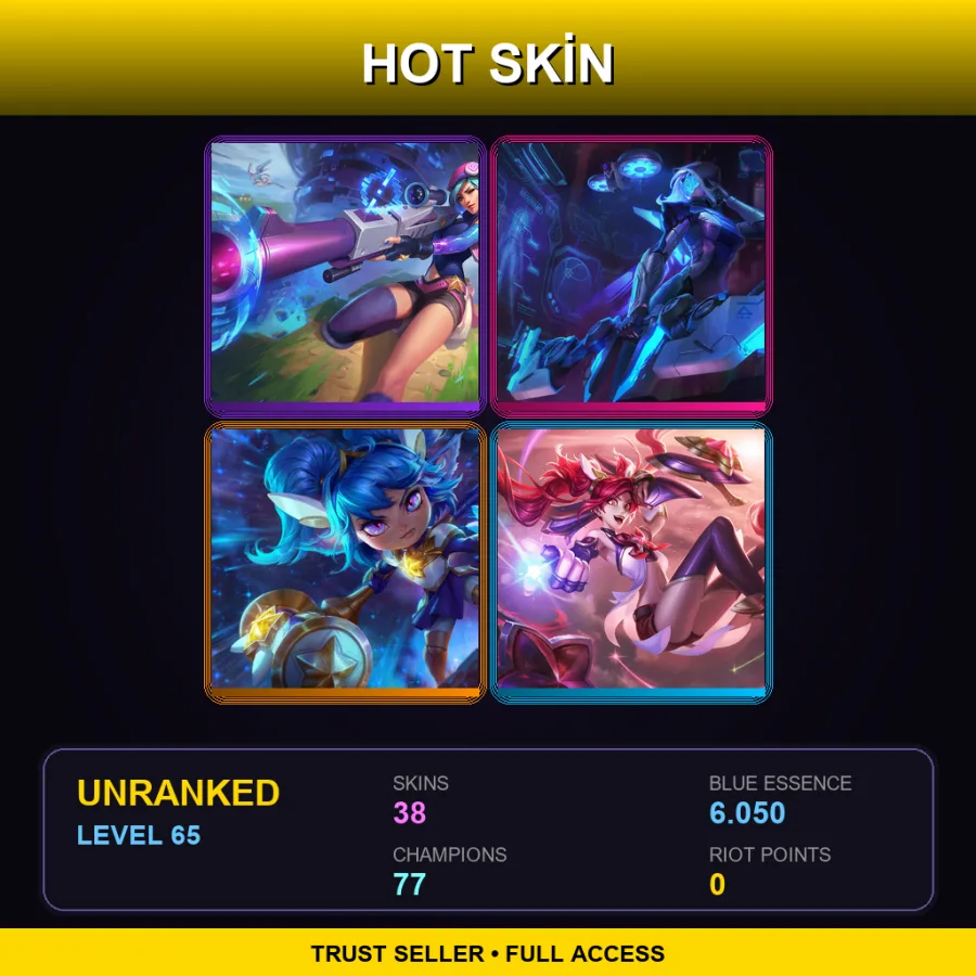 VN | Lv65 | Unranked | 38 Skin | 77 Champ — Dj Sona