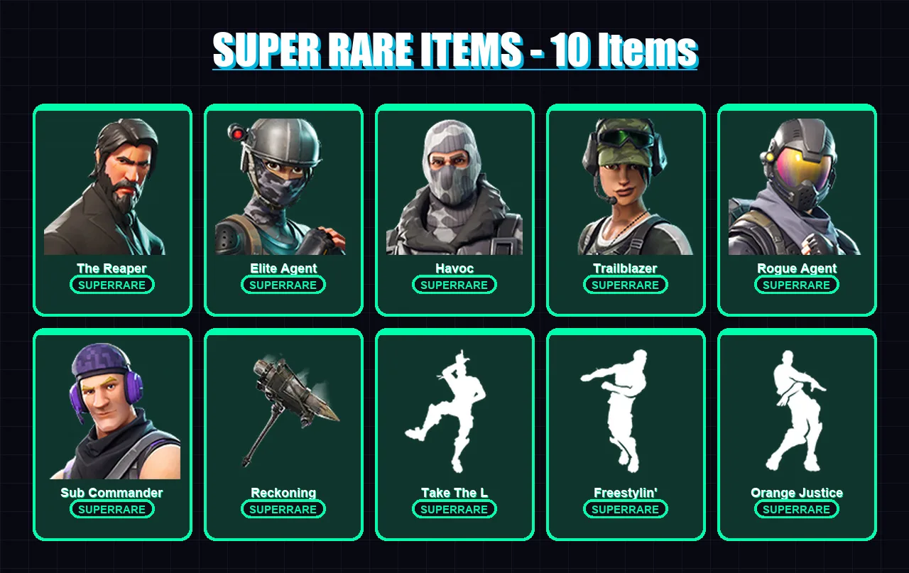 [PC/XBOX/PSN] | The Reaper | Elite Agent | Havoc | Trailblazer | Rogue Agent | 34 skin | 18 pickaxe | 25 emote | 21 glider | Lv281 — Fortnite account