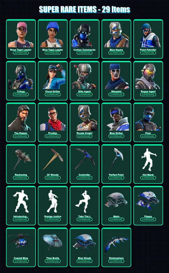 [PC/XBOX] | Rose Team Leader | Blue Team Leader | Carbon Commando | 142 skin | Lv1580