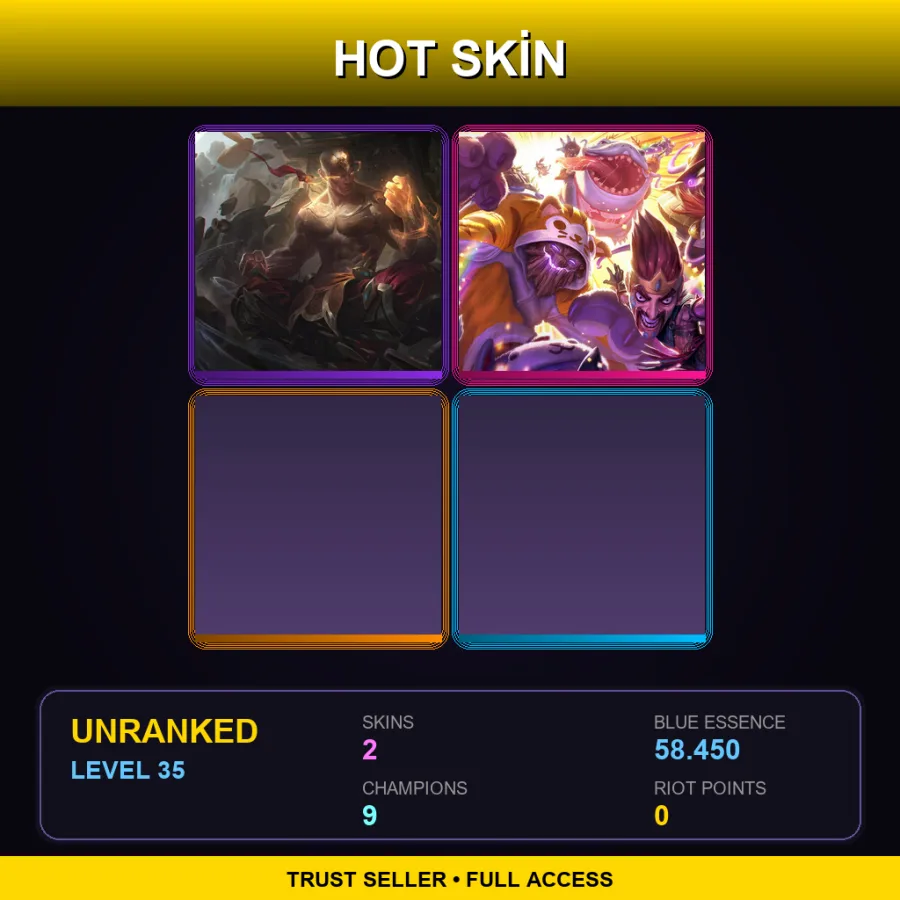 EUW | Lv35 | Unranked | 2 Skin | 9 Champ