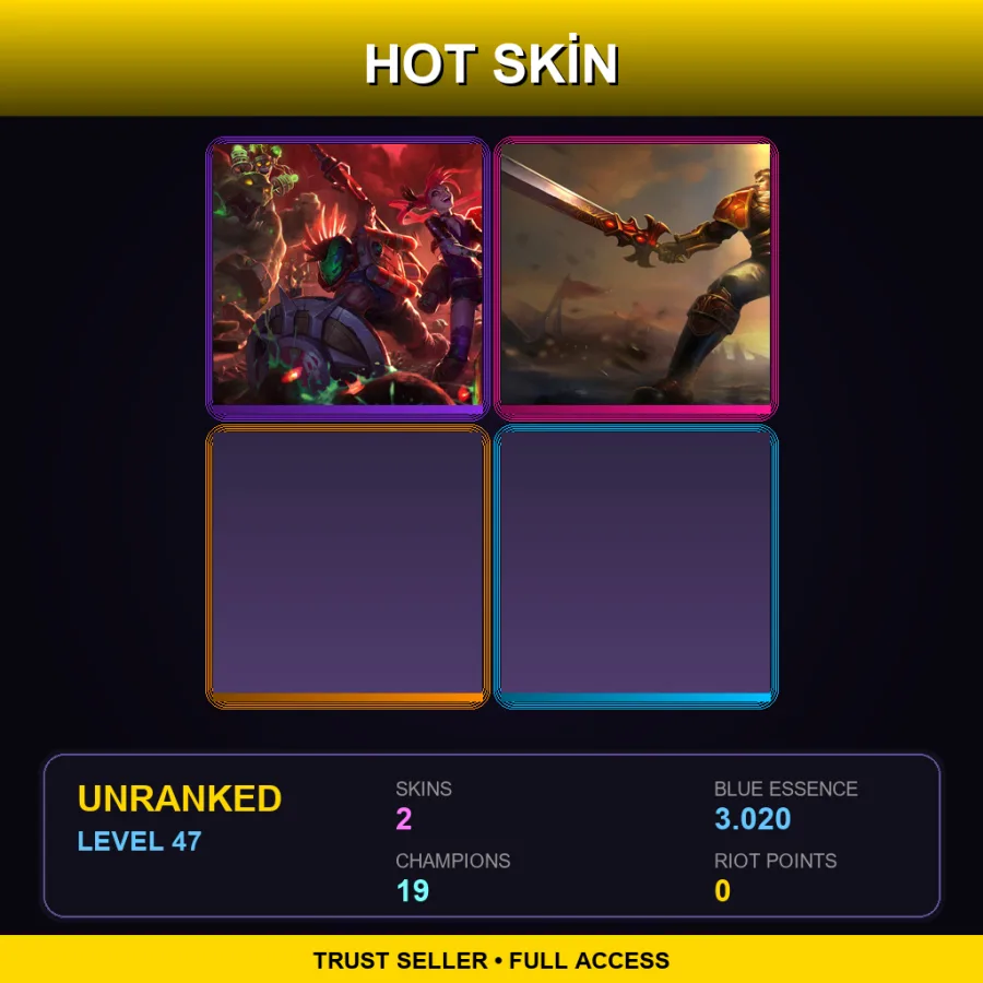 EUW | Lv47 | Unranked | 2 Skin | 19 Champ — LoL account