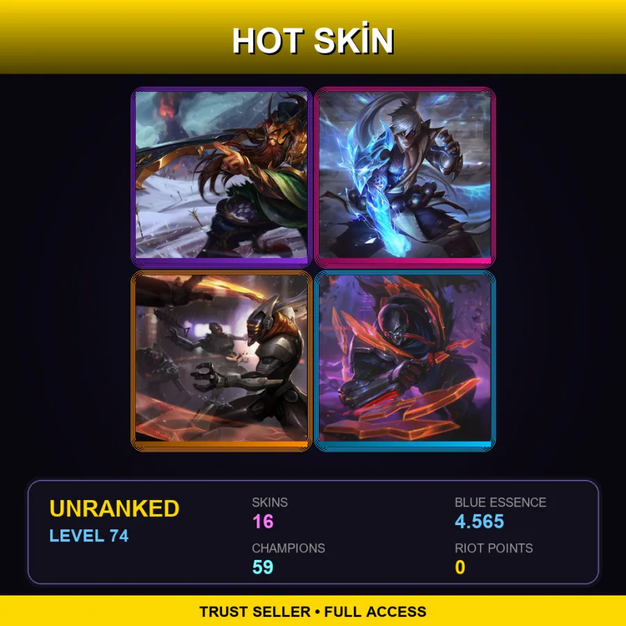 RU | Lv74 | Unranked | 16 Skin | 59 Champ