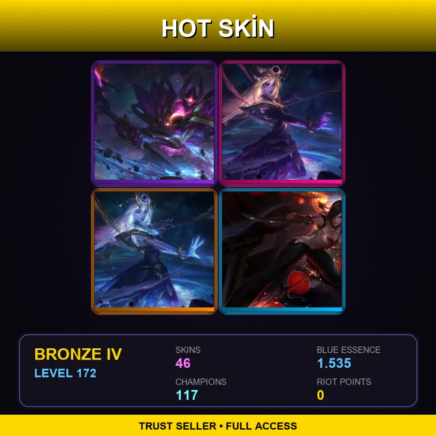 EUNE | Lv172 | Bronze IV | 46 Skin | 117 Champ