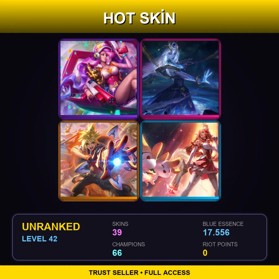 SG | Lv42 | Unranked | 39 Skin | 66 Champ — Star Guardian Miss Fortune