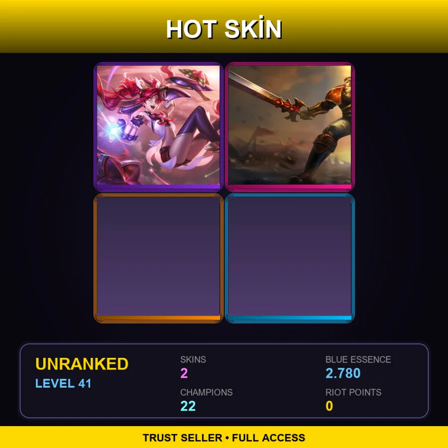 LAN | Lv41 | Unranked | 2 Skin | 22 Champ