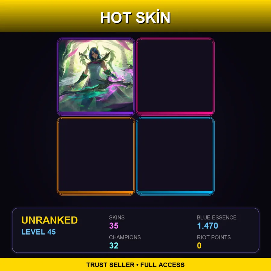 EUNE | Lv45 | Unranked | 35 Skin | 32 Champ