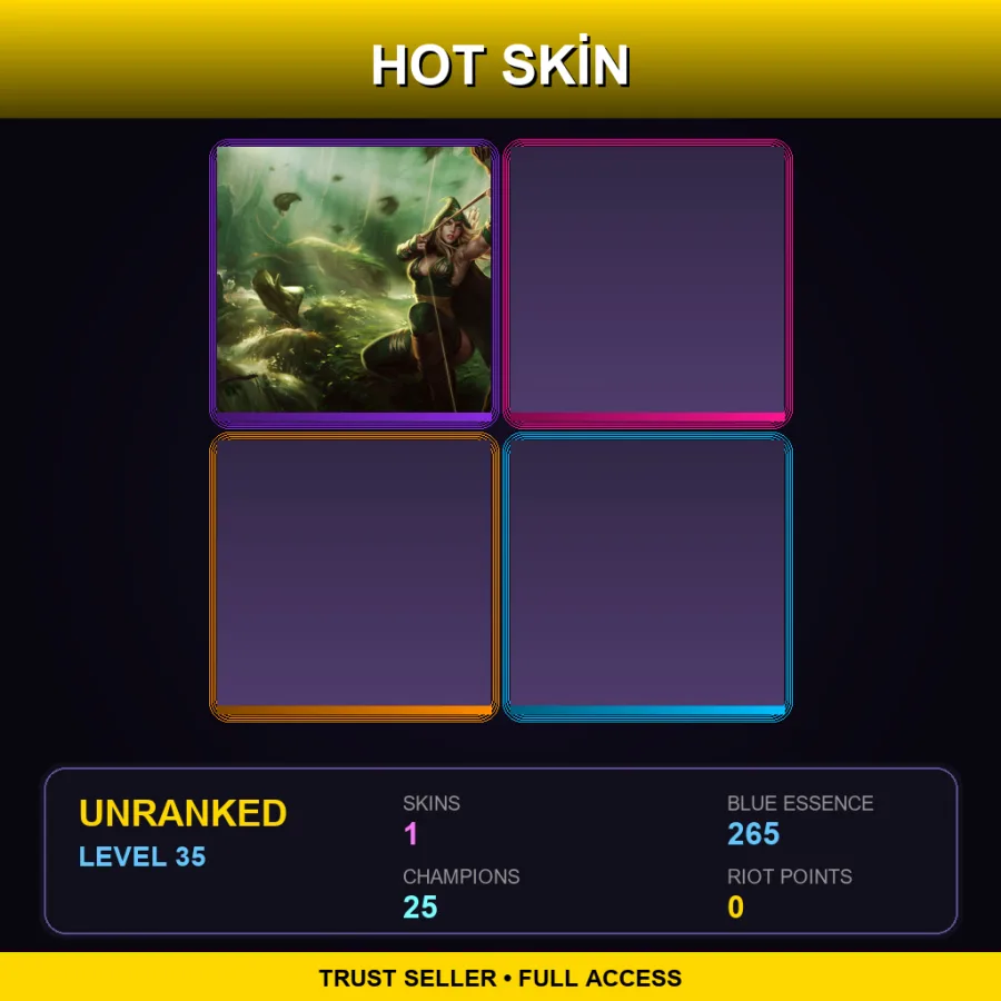 LAS | Lv35 | Unranked | 1 Skin | 25 Champ