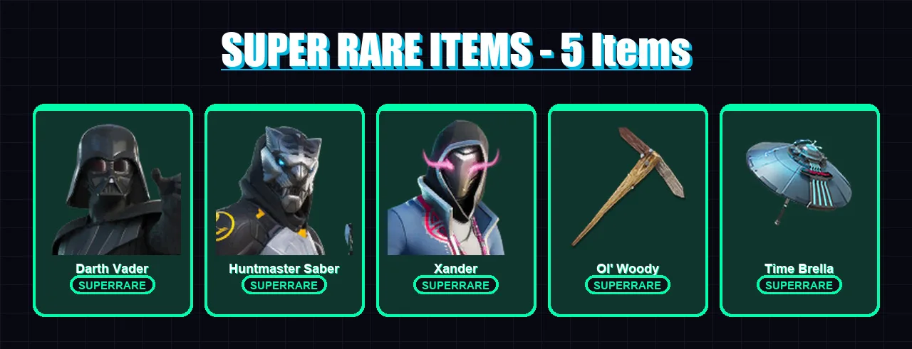 [PC/PSN] | Darth Vader | Huntmaster Saber | Xander | Renzo the Destroyer | Spire Assassin | 313 skin | 364 pickaxe | 326 emote | 267 glider | Lv5275