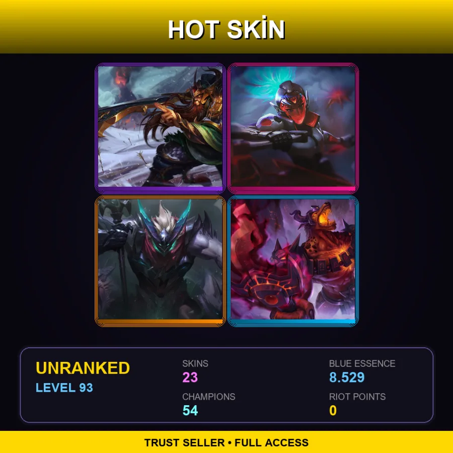 LAS | Lv93 | Unranked | 23 Skin | 54 Champ