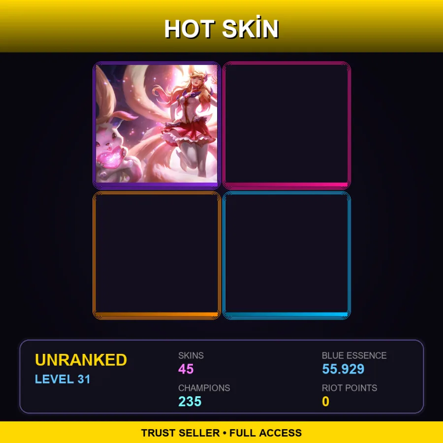 SG | Lv31 | Unranked | 45 Skin | 235 Champ