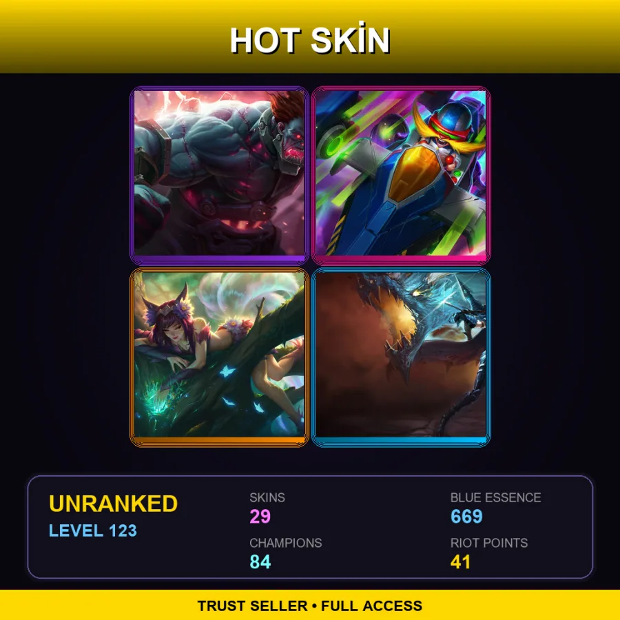 TR | Lv123 | Unranked | 29 Skin | 84 Champ