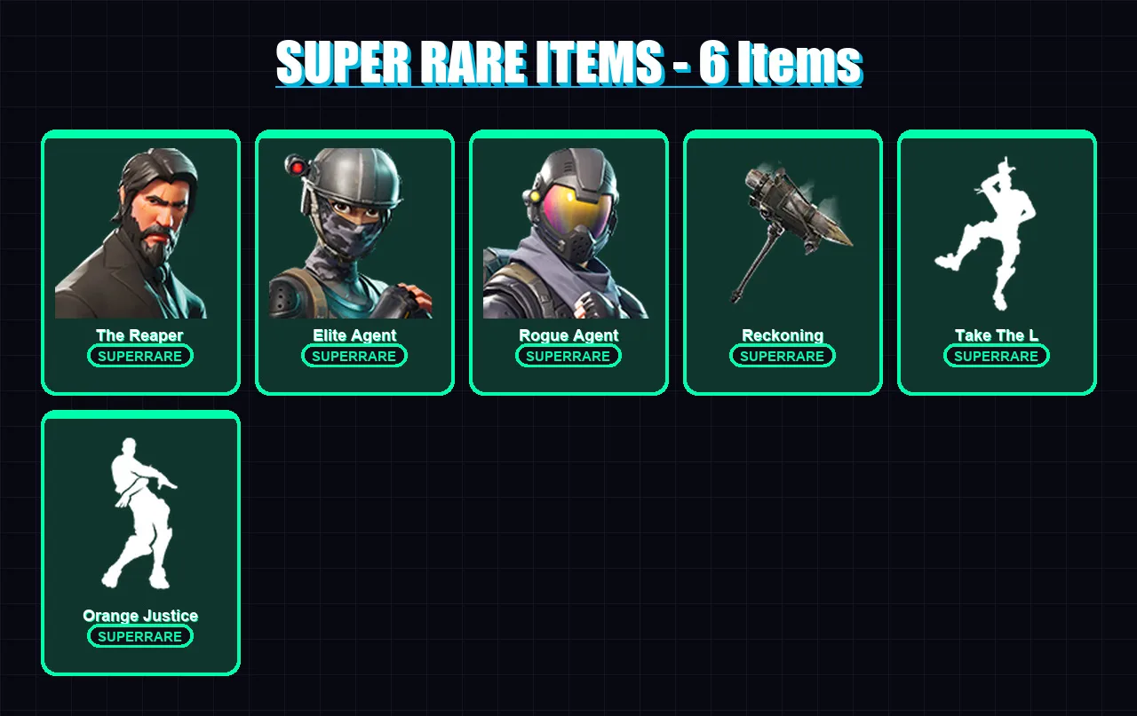 [PC/XBOX/PSN] | The Reaper | Elite Agent | Rogue Agent | Midas | Drift | 72 skin | 55 pickaxe | 80 emote | 75 glider | Lv1119