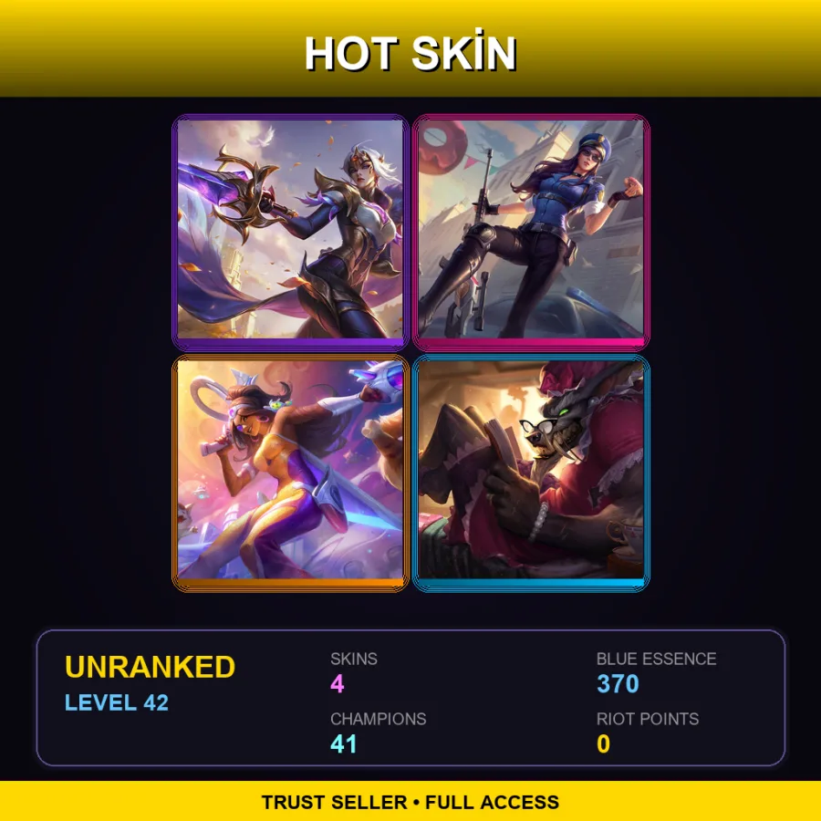 LAS | Lv42 | Unranked | 4 Skin | 41 Champ