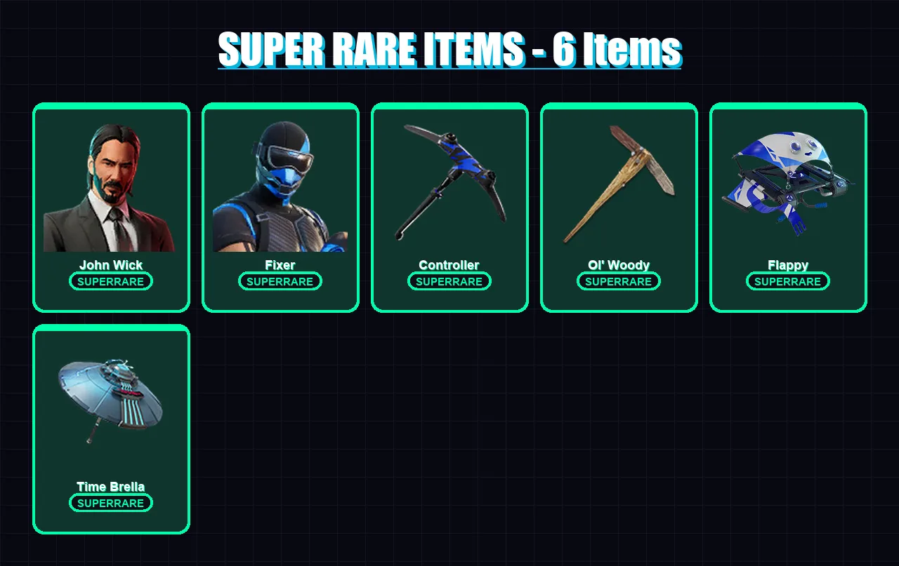 [PS4/PS5/XBOX/PC] | John Wick | Fixer | Zeus | Hades | Omegarok | 123 skin | 205 pickaxe | 176 emote | 145 glider | Lv2818