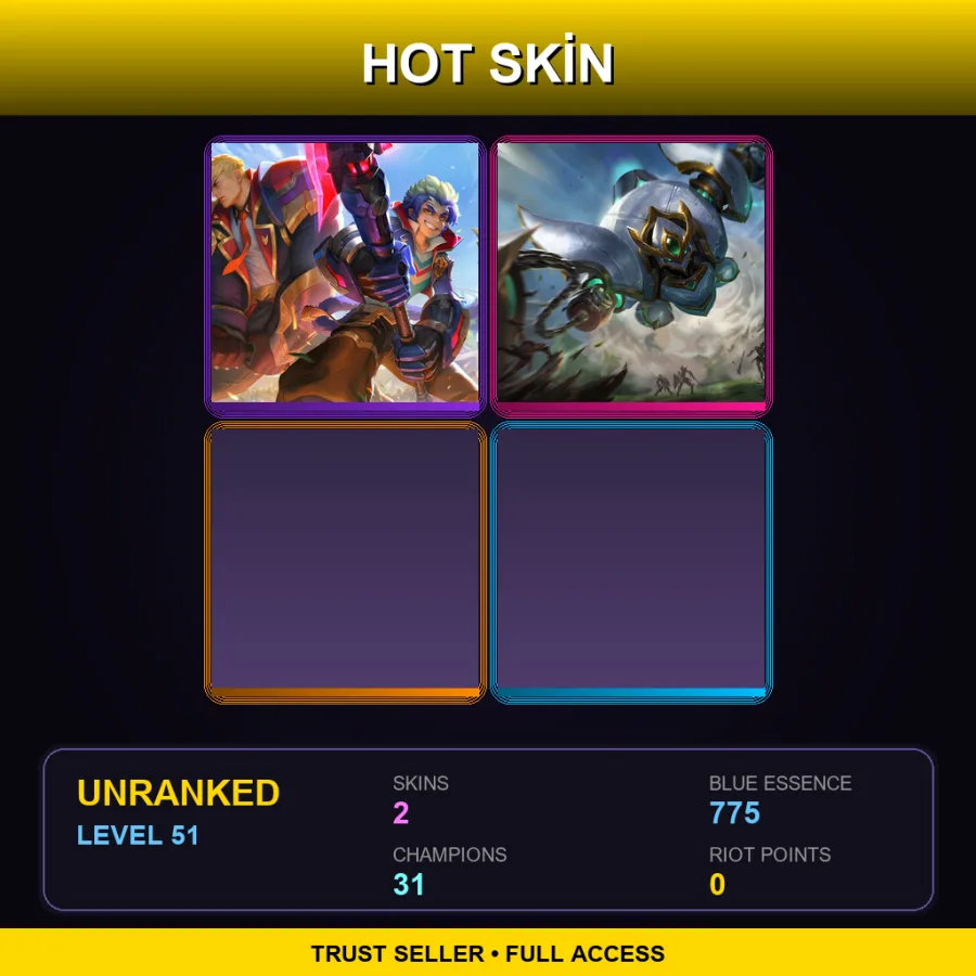 EUNE | Lv51 | Unranked | 2 Skin | 31 Champ