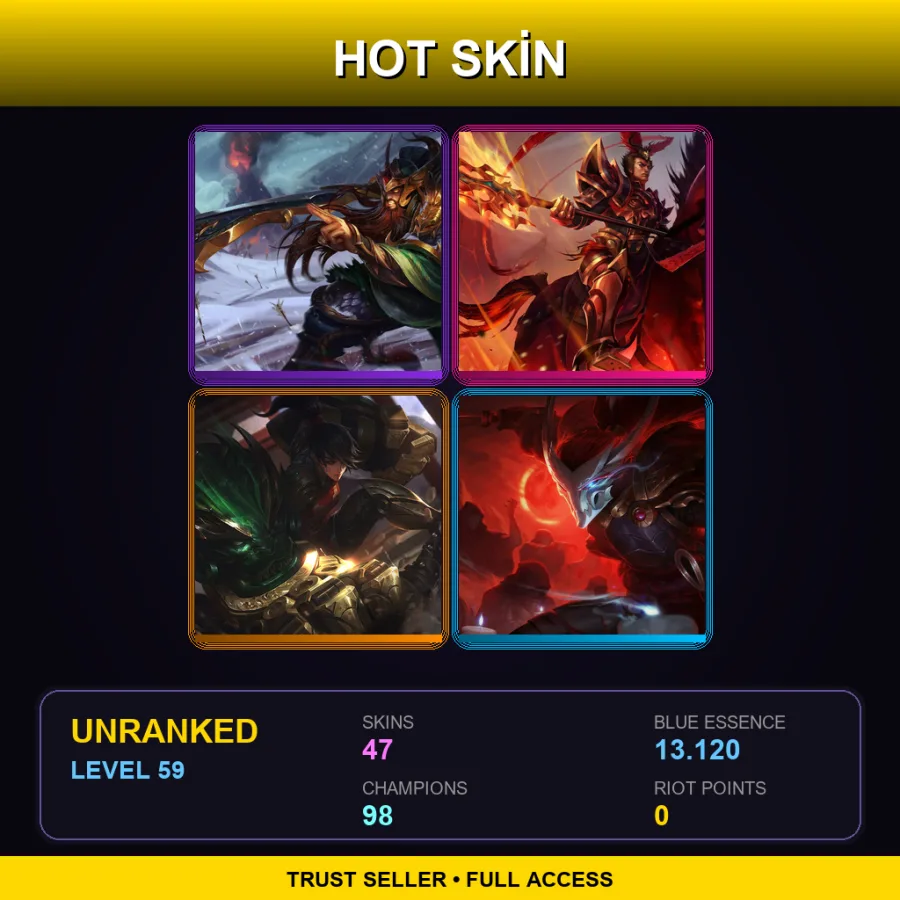 SG | Lv59 | Unranked | 47 Skin | 98 Champ
