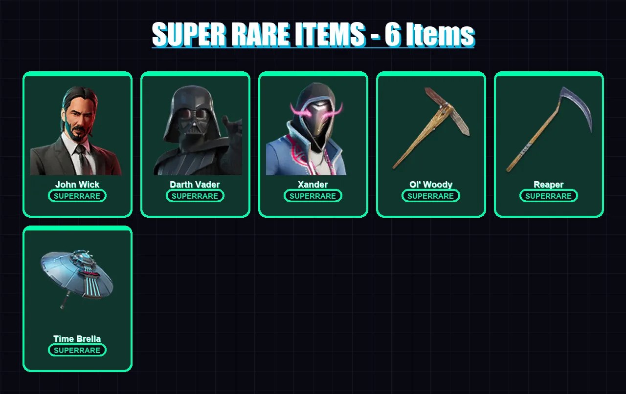 [PC/PSN] | John Wick | Darth Vader | Xander | Deadeye | Snap | 220 skin | 211 pickaxe | 118 emote | 125 glider | Lv1211