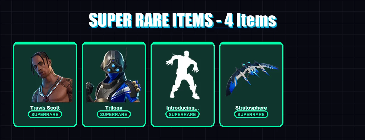 [PS4/PS5/XBOX/PC] | Travis Scott | Trilogy | Deadpool | Midas | Gear Specialist Maya | 19 skin | 26 pickaxe | 20 emote | 24 glider | Lv423