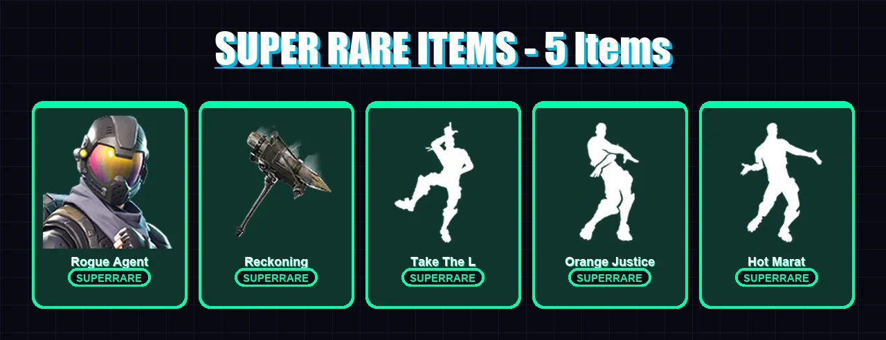 [PS4/PS5/XBOX/PC] | Rogue Agent | The Ice King | Rox | The Visitor | Hybrid | 52 skin | 32 pickaxe | 56 emote | 35 glider | Lv454