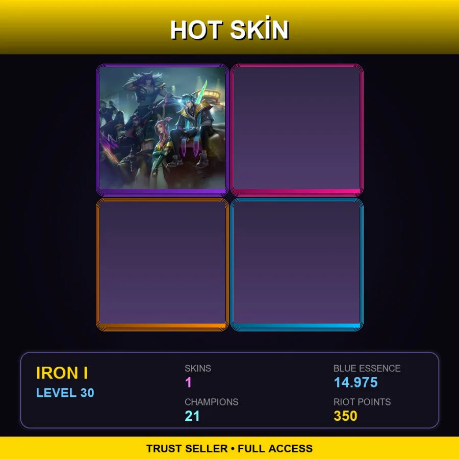 TW | Lv30 | Iron I | 1 Skin | 21 Champ