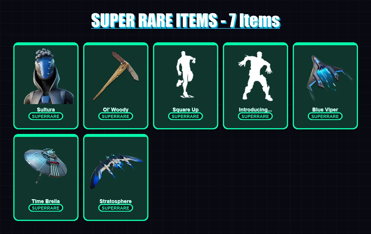 [PS4/PS5/PC] | Sultura | Mizuki | Fade | Joey | Ronin | 200 skin | 242 pickaxe | 180 emote | 159 glider | Lv2124