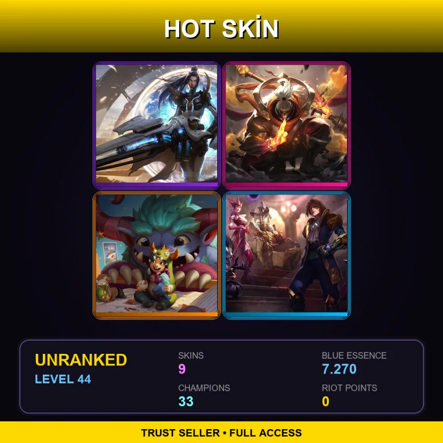 LAS | Lv44 | Unranked | 9 Skin | 33 Champ — Stinger Akali