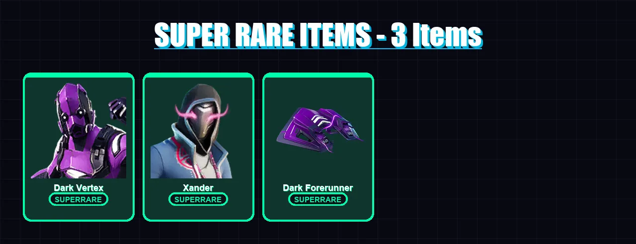 [PC/XBOX] | Dark Vertex | Xander | Gear Specialist Maya | Eternal Knight | Midas | 33 skin | 44 pickaxe | 64 emote | 37 glider | Lv589