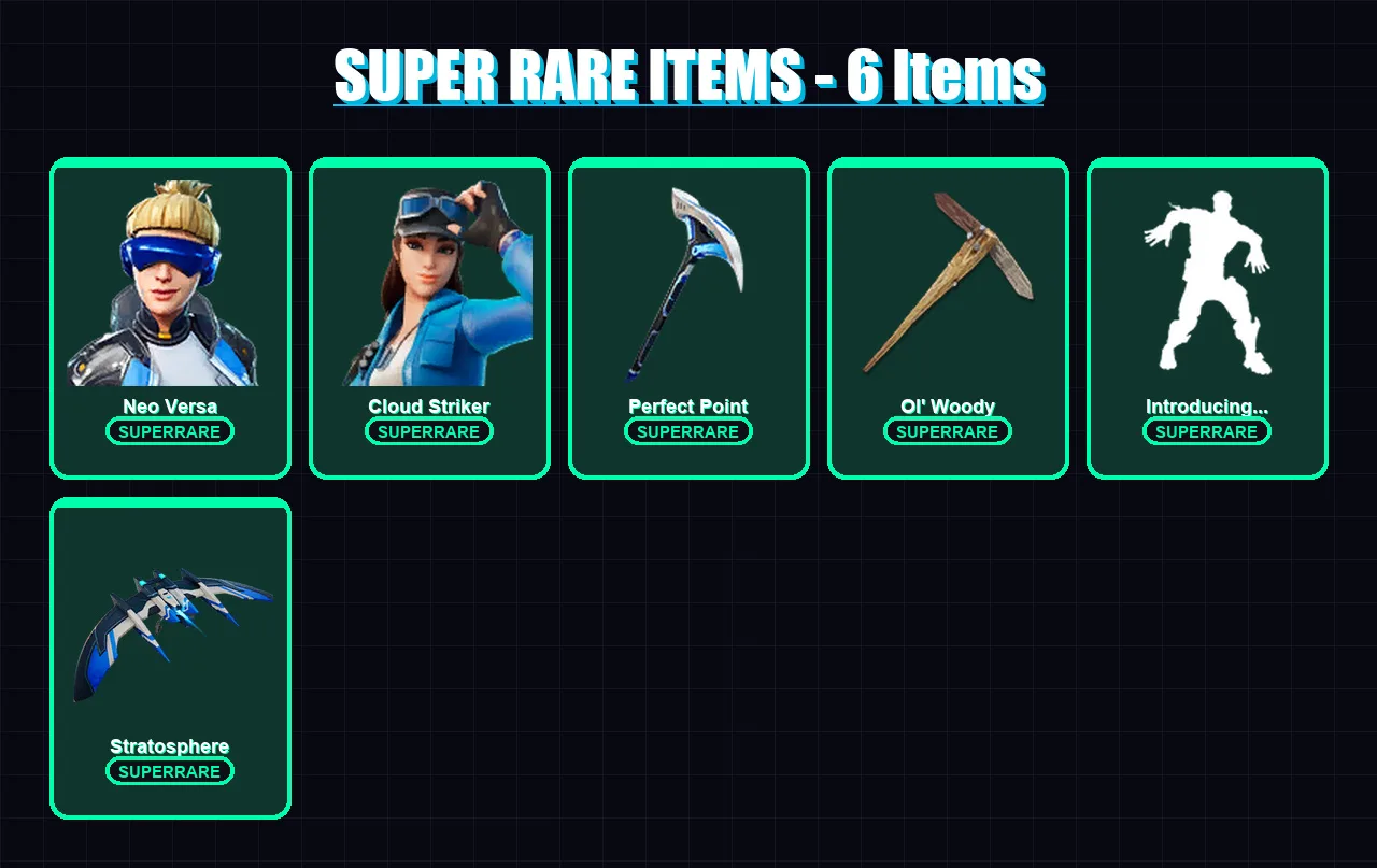 [PS4/PS5/XBOX/PC] | Neo Versa | Cloud Striker | Fade | Gear Specialist Maya | Predator | 43 skin | 47 pickaxe | 30 emote | 42 glider | Lv536