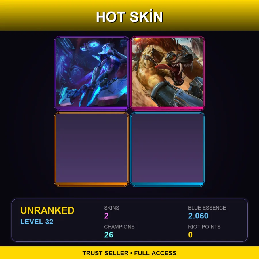 EUNE | Lv32 | Unranked | 2 Skin | 26 Champ