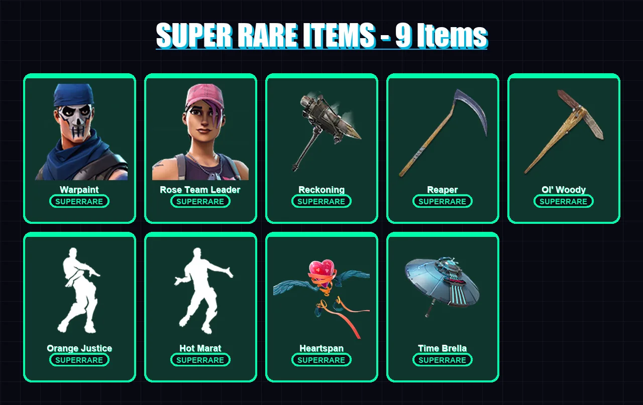 [PC/XBOX/PSN] | Warpaint | Rose Team Leader | Red Knight | Ragnarok | Luxe | 122 skin | 112 pickaxe | 110 emote | 100 glider | Lv1570