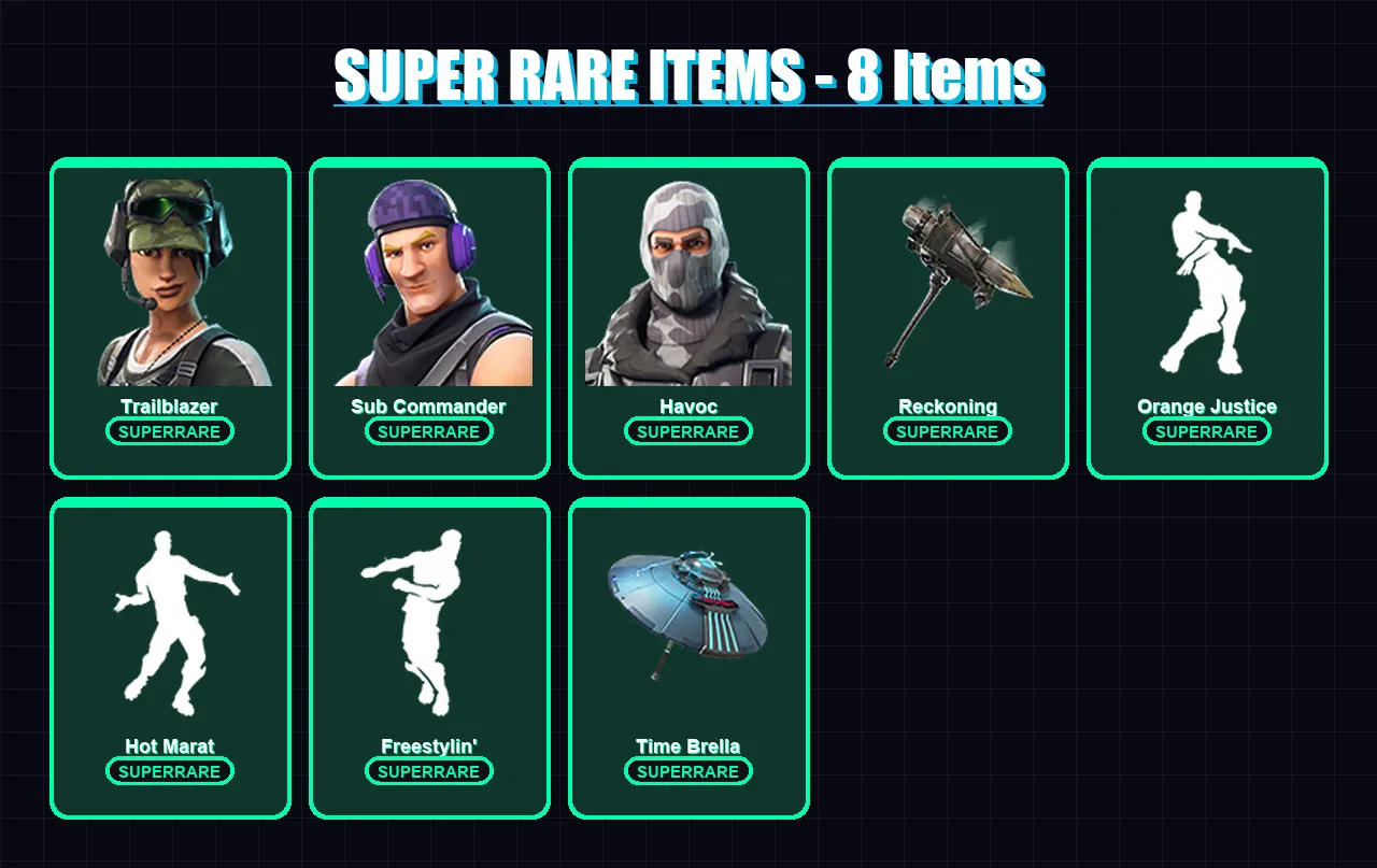 [PC/XBOX] | Trailblazer | Sub Commander | Havoc | Lynx | Zenith | 14 skin | 17 pickaxe | 21 emote | 20 glider | Lv302