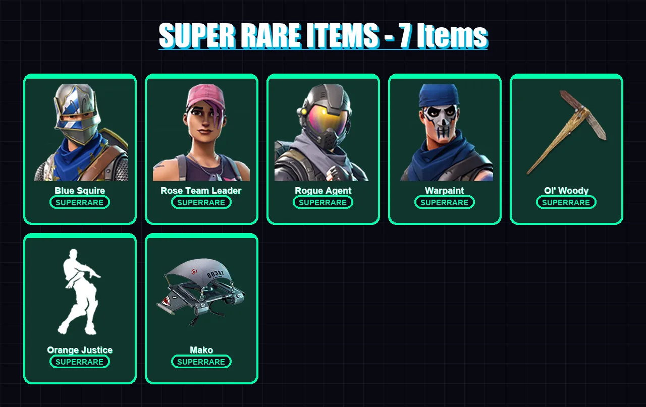 [PC/PSN] | Blue Squire | Rose Team Leader | Rogue Agent | Warpaint | Valkyrie | 31 skin | 34 pickaxe | 27 emote | 29 glider | Lv523 — Fortnite account