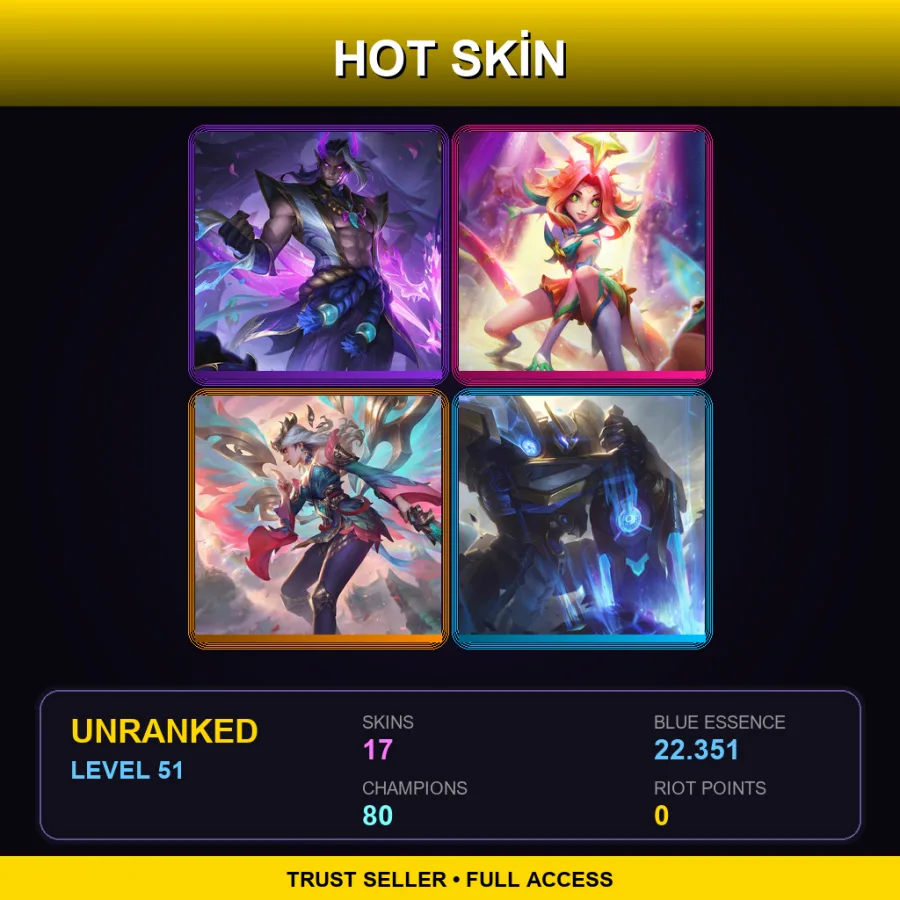 VN | Lv51 | Unranked | 17 Skin | 80 Champ — Executioner Mundo