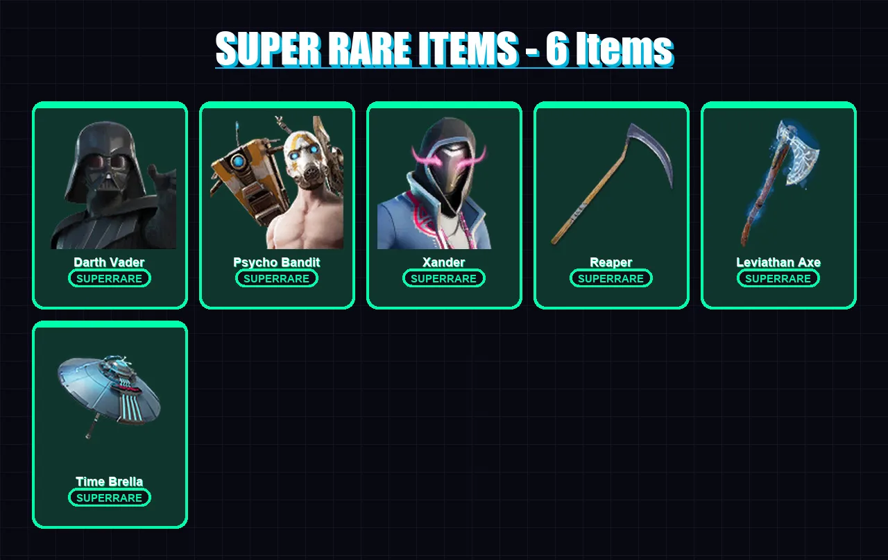 [PC/XBOX/PSN] | Darth Vader | Psycho Bandit | Xander | Optimus Prime | Red Knight | 144 skin | 143 pickaxe | 84 emote | 105 glider | Lv1946