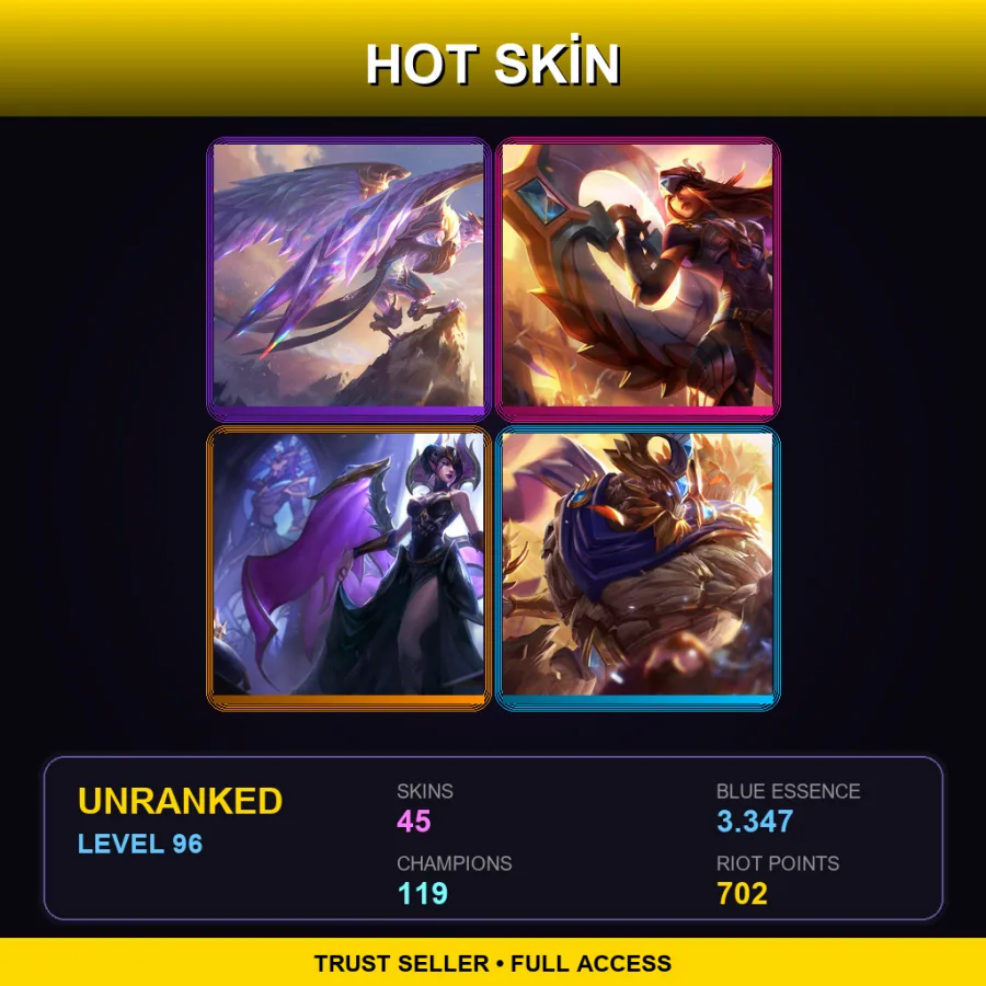 EUNE | Lv96 | Unranked | 45 Skin | 119 Champ — Grim Reaper Karthus