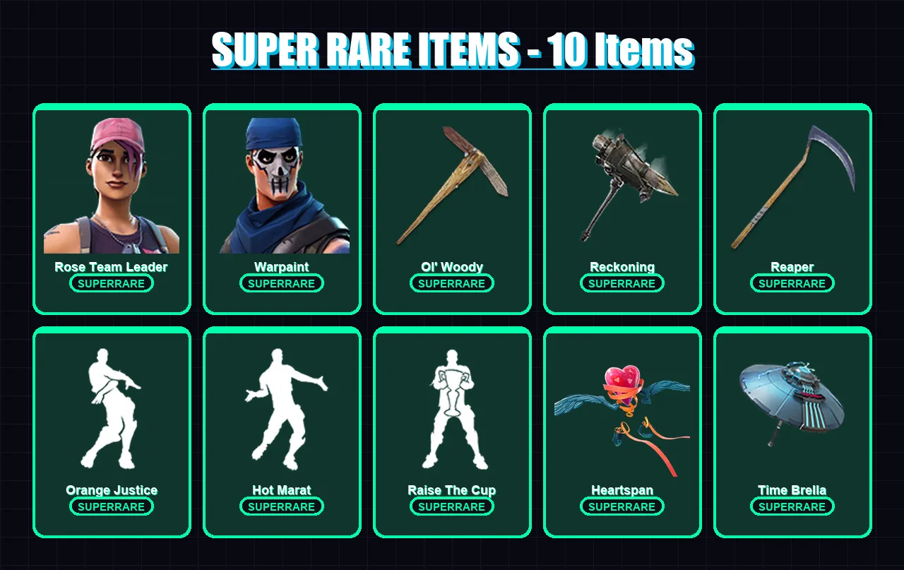 [PC/XBOX/PSN] | Rose Team Leader | Warpaint | The Ice King | Ragnarok | Fade | 69 skin | 55 pickaxe | 73 emote | 62 glider | Lv667