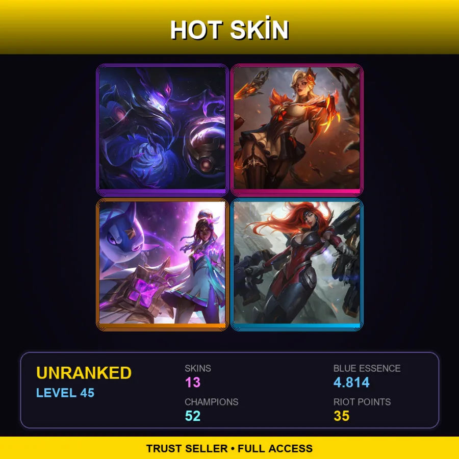 EUW | Lv45 | Unranked | 13 Skin | 52 Champ — Fright Night Annie