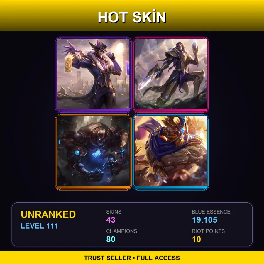 EUNE | Lv111 | Unranked | 43 Skin | 80 Champ — Arctic Ops Kennen