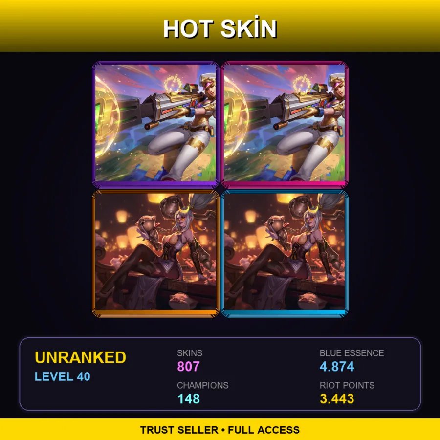 SG | Lv40 | Unranked | 807 Skin | 148 Champ — Bioforge Darius