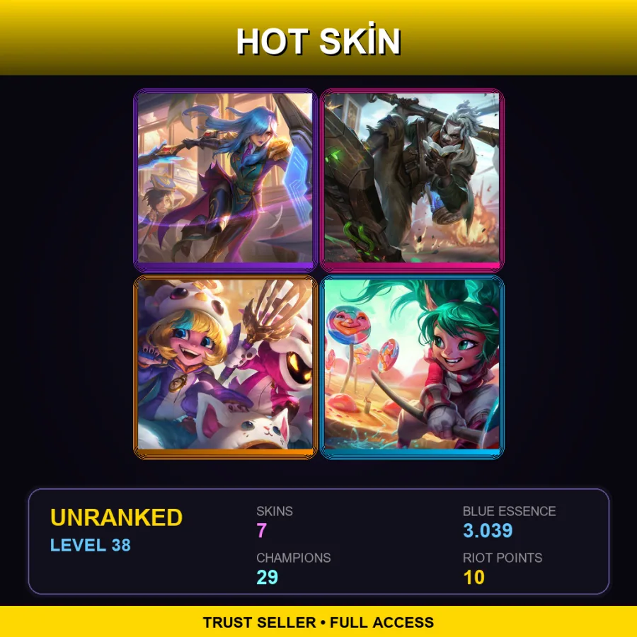 RU | Lv38 | Unranked | 7 Skin | 29 Champ