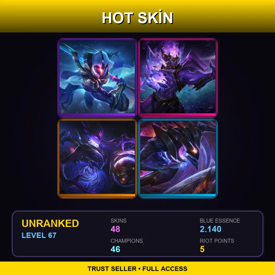 VN | Lv67 | Unranked | 48 Skin | 46 Champ